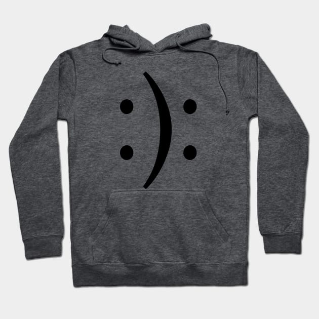 bipolar symbol black text Hoodie by Karma Chameleon